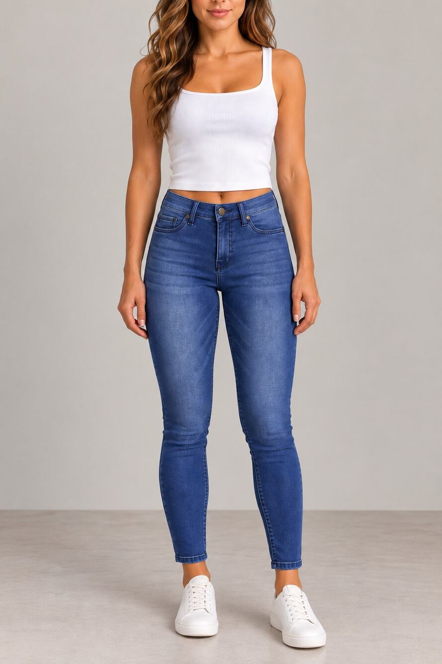 1822 Denim Jeans Womens 6 Blue Skinny Stretch Mid Rise Slim Leg Medium Wash